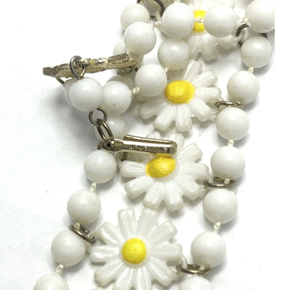🌼 Vintage Hong Kong flower choker necklace - Picture 4 of 4